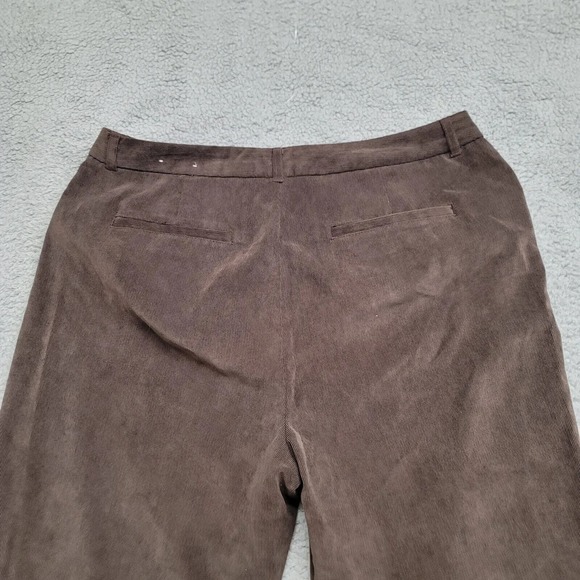 Christopher Banks Pants Womens 14 Brown Corduroy Flat Front Casual Pockets - Picture 6 of 14